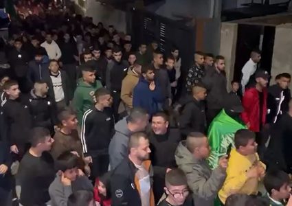 مسيرة في السيلة الحارثية غرب جنين تنديدا بإعدام الشهيد الشلبي واحتجاز جثمانه