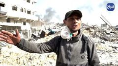 عائدون الى بيوتهم في خانيونس يعاينون هول الكارثة