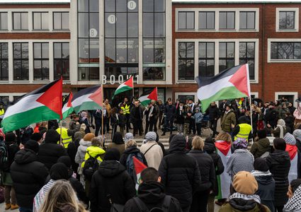 تظاهرة في مدينة آرهوس الدنماركية نصرة لفلسطين ورفضا للعدوان على غزة