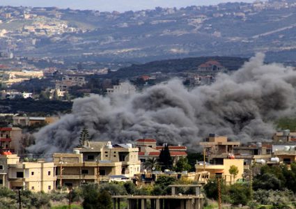 غارة إسرائيلية تدمر مبنى في بلدة الأنصار البقاعية جنوب بعلبك