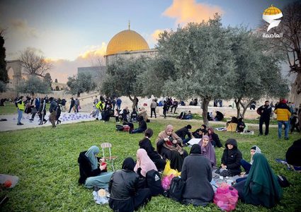 موائد الإفطار في المسجد الأقصى هذا المساء، رغم قيود الاحتلال وعراقيله