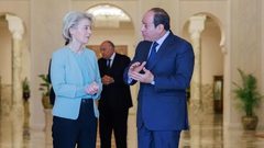 الرئيس المصري يؤكد لرئيسة المفوضية الأوروبية ضرورة وقف إطلاق النار في غزة