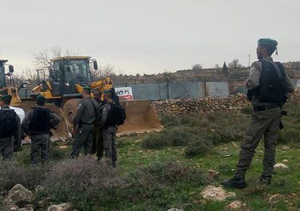 الاحتلال يجرف 15 دونما ويقتلع 150 شجرة زيتون في حوسان غرب بيت لحم