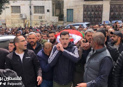 تشييع الشهيد "فاخر بني جابر" من بلدة عقربا جنوب نابلس