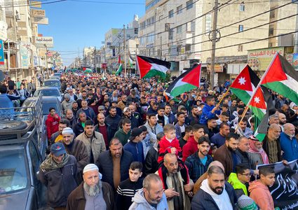 مسيرات في الاردن تنديدا باستمرار الحرب على غزة