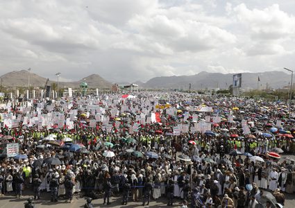 بالصور |مسيرة شعبية حاشدة في صنعاء تضامنا مع فلسطين في يوم القدس العالمي