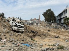 مدارس تابعة لوكالة غوث وتشغيل اللاجئين الفلسطينيين (أونروا) في مدينة خان يونس جنوبي قطاع غزة