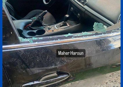 آثار رصاص الاحتلال في مركبات ومحل تجاري خلال اقتحام مخيم الأمعري في رام الله