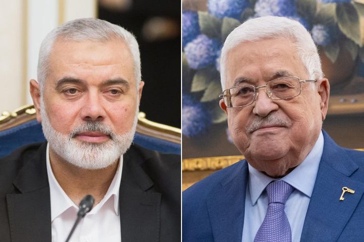 الرئيس عباس يهاتف هنية معزيا باستشهاد ثلاثة من أبنائه وعدد من أحفاده