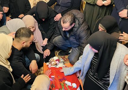 تشييع جثمان الشهيد الطفل عمر حامد في بيتين شرق رام الله