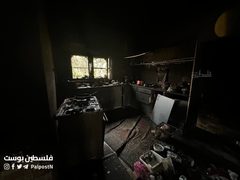 آثار حرق واعتداء المستوطنين على منازل المواطنين وممتلكاتهم في بلدة دوما جنوب نابلس