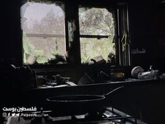 آثار حرق واعتداء المستوطنين على منازل المواطنين وممتلكاتهم في بلدة دوما جنوب نابلس