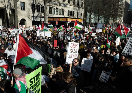 التظاهرات المناوئة للحرب على غزة تضع الولايات المتحدة على حافة الهاوية