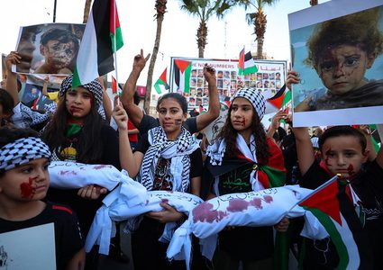 مسيرة في رام الله تنديدا بمجازر الاحتلال بحق شعبنا