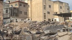 آثار الدمار الذي خلفه عدوان الاحتلال في مخيم نور شمس بمدينة طولكرم