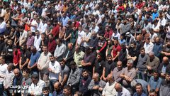 صلاة الجنازة على جثمان الشهيد محمد عوض الله محمد موسى الذي ارتقى أمس برصاص مستوطنين في قرية الساوية جنوب نابلس.