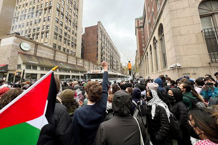 اعتقالات بجامعة نيويورك خلال مظاهرة مساندة للفلسطينيين