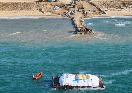 واشنطن تعلن بدء إنشاءات رصيف المساعدات البحري أمام ساحل غزة