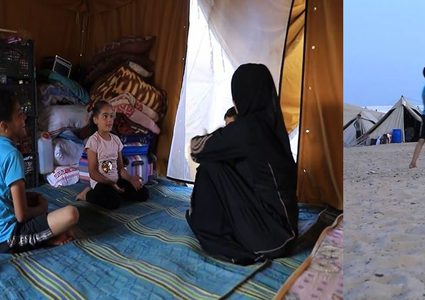 مخيم يضج بقصص القهر والوجع مخصص لإيواء الأيتام والأرامل والمطلقات في خانيونس