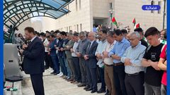 صلاة الغائب على شــهداء فلسطين وغزة في جامعة النجاح الوطنية خلال وقفة مناصرة و دعم للمؤسسات التعليمية في قطاع غــزة.