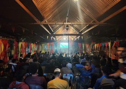 في دير البلح: مواطنون يتابعون مباراة ريال مدريد وبايرن ميونخ