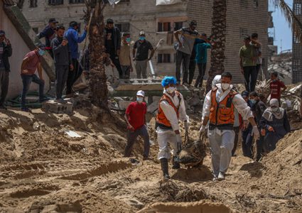مندوب روسيا بالأمم المتحدة يطالب بتحقيق دولي مستقل في المقابر الجماعية المكتشفة