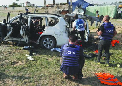 مقتل وإصابة موظفين أمميين في قصف إسرائيلي على رفح وخان يونس