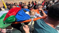 تشييع الشهيد كريم عمير الذي ارتقى برصاص الاحتلال في بلدة بلعا شرقي طولكرم