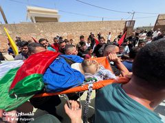 تشييع الشهيد كريم عمير الذي ارتقى برصاص الاحتلال في بلدة بلعا شرقي طولكرم