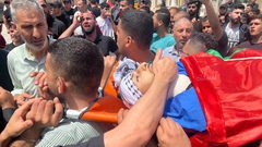 تشييع الشهيد كريم عمير الذي ارتقى برصاص الاحتلال في بلدة بلعا شرقي طولكرم