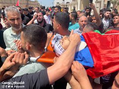 تشييع الشهيد كريم عمير الذي ارتقى برصاص الاحتلال في بلدة بلعا شرقي طولكرم