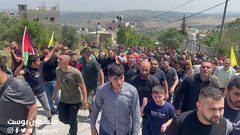 تشييع الشهيد كريم عمير الذي ارتقى برصاص الاحتلال في بلدة بلعا شرقي طولكرم