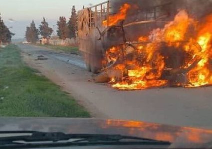 سوريا: مسيّرة إسرائيلية تستهدف شاحنة في ريف حمص