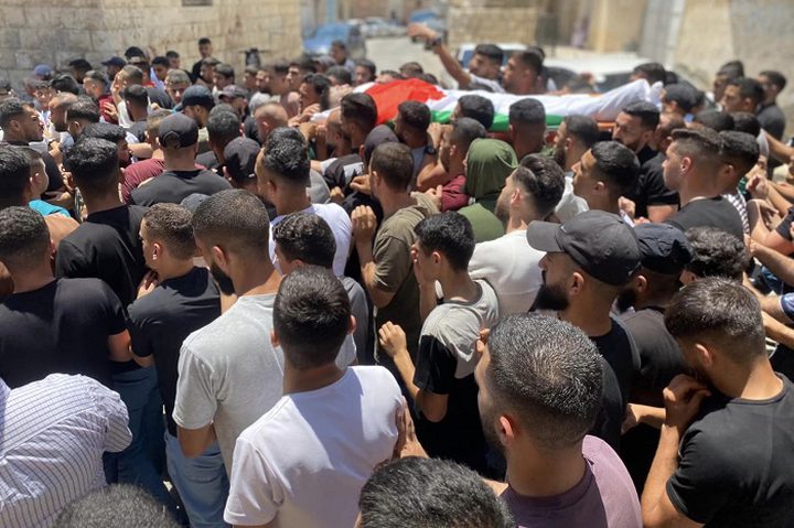 تشييع جثمان الشهيد محمد أبو بكر في يعبد
