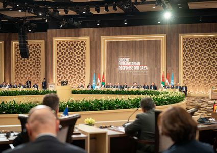 مؤتمر "الاستجابة الإنسانية" يدعم الوساطة الحالية لوقف إطلاق النار في غزة