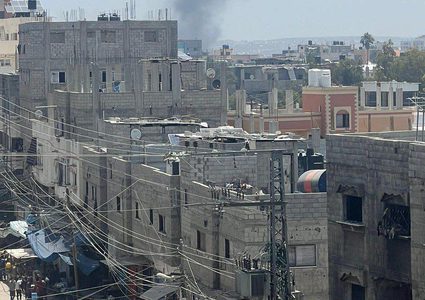 من استهداف الاحتلال لمخيم النصيرات وسط القطاع