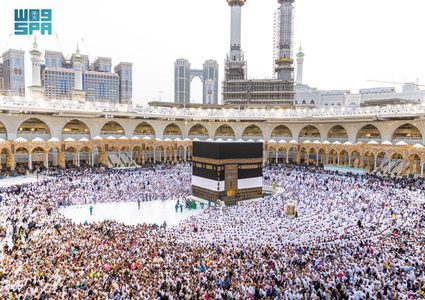 حجاج بيت الله الحرام في اليوم 7 من ذي الحجة