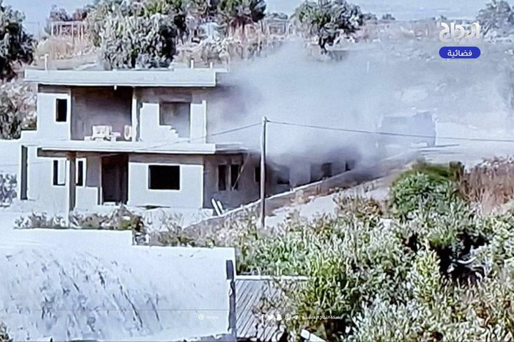 قصف جوي وارضي على منزل في قباطية جنوب جنين