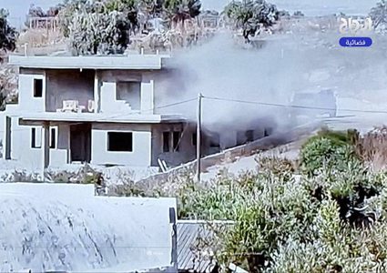 قصف جوي وارضي على منزل في قباطية جنوب جنين