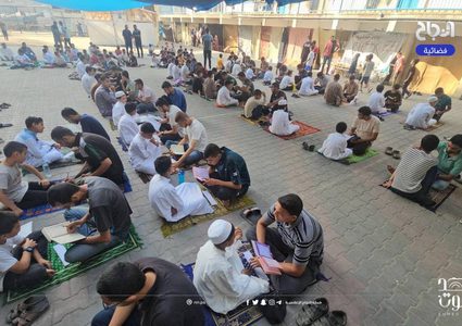 حلقات تسميع القرآن الكريم شرق حي التفاح شرق مدينة غزة