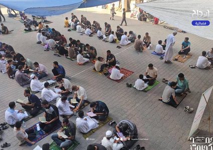 حلقات تسميع القرآن الكريم شرق حي التفاح شرق مدينة غزة