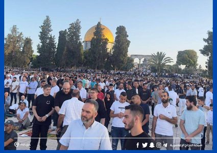 40 ألف مصل يؤدون صلاة عيد الأضحى في الأقصى رغم تضييقات الاحتلال