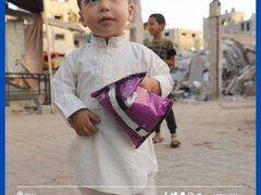 أطفال شمال غزة في أول أيام عيد الأضحى المبارك