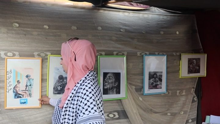 من خيمة فوق الركام أسيل نسمان تخلد بريشتها لحظات الحرب وويلاتها
