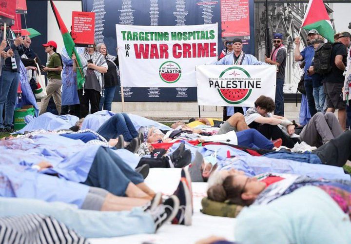 فعاليات في كندا للتنديد بجرائم الاحتلال ضد الطواقم الطبية والأطفال الفلسطينيين