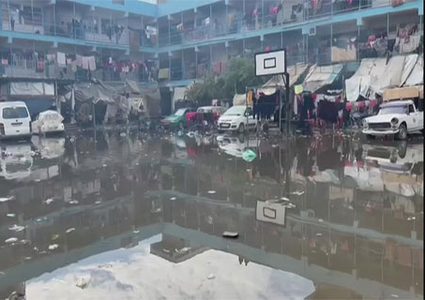 جراء استهداف الاحتلال للبنية التحتية .. المياه العادمة تهدد حياة النازحين في غزة