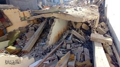 ركام منزل عائلة هنية في مخيم الشاطئ غرب غزة الذي دمره الاحتلال فوق ساكنيه