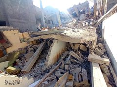 ركام منزل عائلة هنية في مخيم الشاطئ غرب غزة الذي دمره الاحتلال فوق ساكنيه