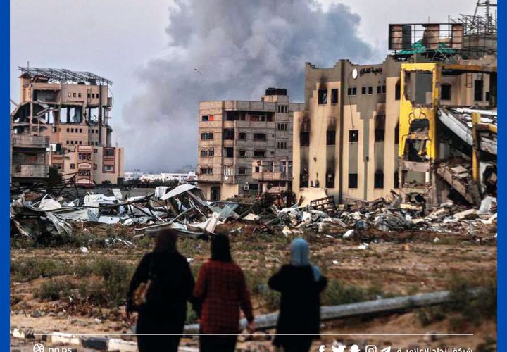 "الدمار في بعض أحياء قطاع غزة ".