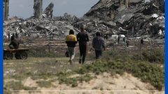 "الدمار في بعض أحياء قطاع غزة ".